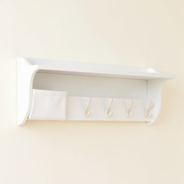 Elm Crossing Wall-Mounted Entryway Organizer Shelf - White (synthetic illustration; no displayed measurements)