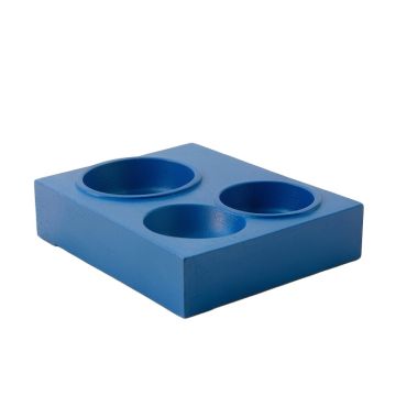 Sage Brook Pet Feeding Stand With Two Plain Empty Bowls - Blue