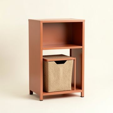 Bay Bluff Freestanding Pull-Out Hamper Cabinet - Terracotta (synthetic illustration; no displayed measurements)