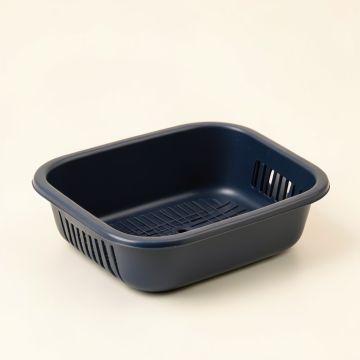 Hazel Bluff Empty Under-Desk Cable Tray - Navy (synthetic illustration; no displayed measurements)