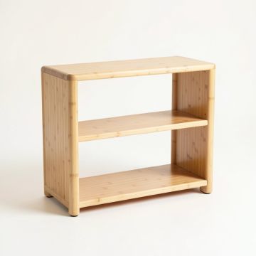 Stone Branch Low Bookcase - Beige (synthetic illustration; no displayed measurements)