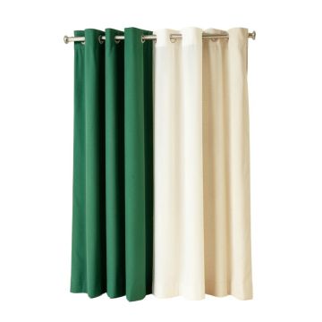 Jashon Solid Semi-Sheer Grommet Curtain Panels
