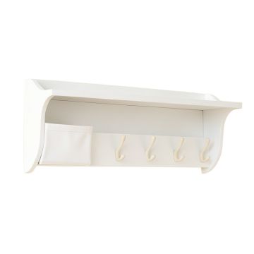Elm Crossing Wall-Mounted Entryway Organizer Shelf - White