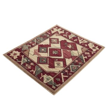 Edinburg Geometric Hand-Tufted Wool Plum Area Rug