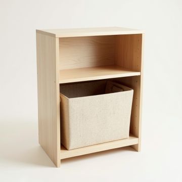 Hill Canyon Freestanding Pull-Out Hamper Cabinet - Beige (synthetic illustration; no displayed measurements)
