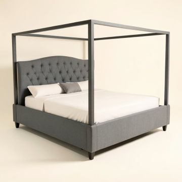 Desseray Tufted Four Poster Bed (synthetic illustration; no displayed measurements)