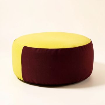 Olivia 18 '' Wide Round Pouf Ottoman (synthetic illustration; no displayed measurements)