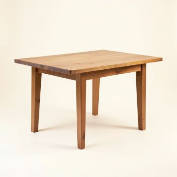 Aouab 35.4 '' Rubberwood Solid Wood Dining Table (synthetic illustration; no displayed measurements)
