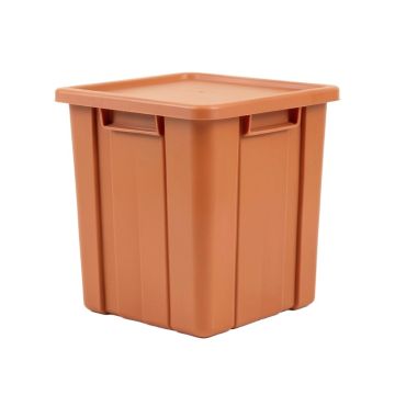 Stone Crest Closed Outdoor Storage Box - Terracotta