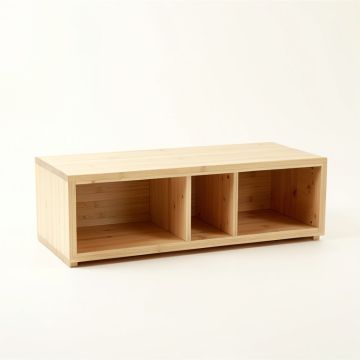 Lake Edge Shoe Storage Bench - Beige (synthetic illustration; no displayed measurements)