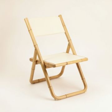 Linden Branch Folding Outdoor Chair - Cream (synthetic illustration; no displayed measurements)