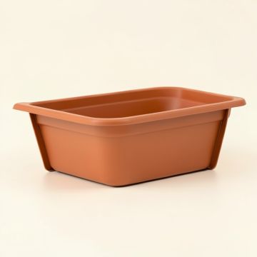 Dune Dale Empty Railing Planter With Integral Brackets - Terracotta (synthetic illustration; no displayed measurements)