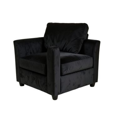 61 '' Velvet Tuxedo Arm Loveseat