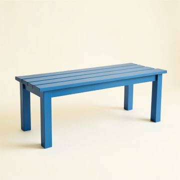 Field Crest Indoor Bench - Blue (synthetic illustration; no displayed measurements)