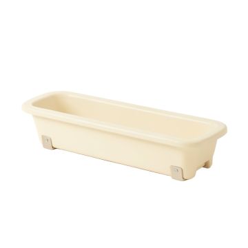 Spruce Crest Empty Railing Planter With Integral Brackets - Cream