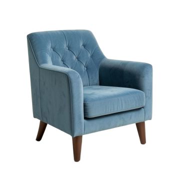 Berrios Tufted Arm Chair In Blue