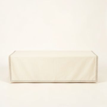 Hazel Edge Flat Bed Sheet - Cream (synthetic illustration; no displayed measurements)