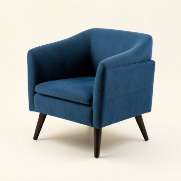 Pele Arm Chair In Blue (synthetic illustration; no displayed measurements)