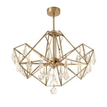 Gillespie 3 - Light Unique Geometric Chandelier With Crystal Accents