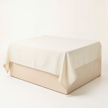 Reed Bridge Flat Bed Sheet - Ivory (synthetic illustration; no displayed measurements)