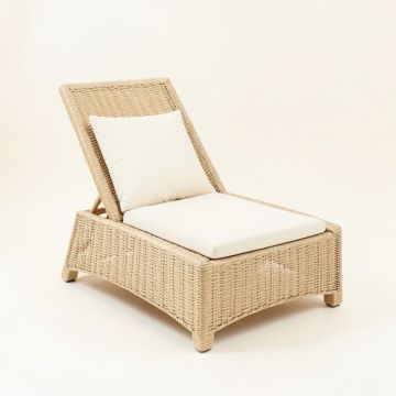 Hazel Bridge Outdoor Lounge Chair - Cream (synthetic illustration; no displayed measurements)