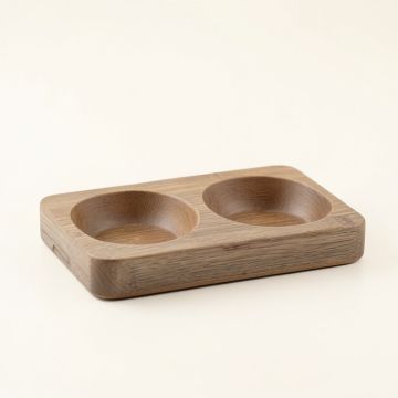 Summit Crest Pet Feeding Stand With Two Plain Empty Bowls - Gray (synthetic illustration; no displayed measurements)