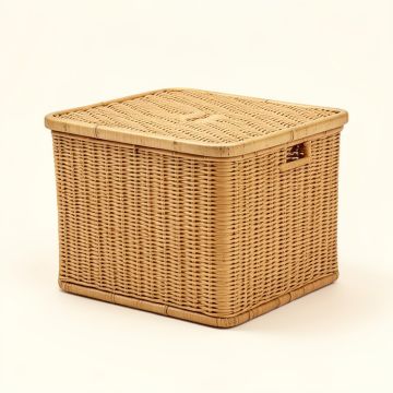 Bamboo Foldable Hamper (synthetic illustration; no displayed measurements)