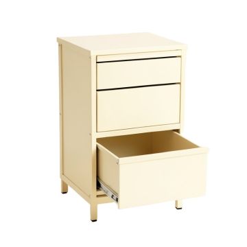 Willow Canyon Freestanding Pull-Out Hamper Cabinet - Ivory