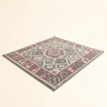Zabala Geometric Plum/Gray Area Rug (synthetic illustration; no displayed measurements)