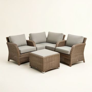 Waynoka Outdoor Furniture 3 Piece Rattan Seating Group With Cushions (synthetic illustration; no displayed measurements)