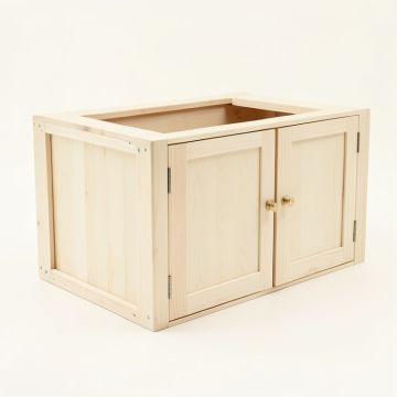 Field Crest Empty Furniture-Style Litter Enclosure - Ivory (synthetic illustration; no displayed measurements)