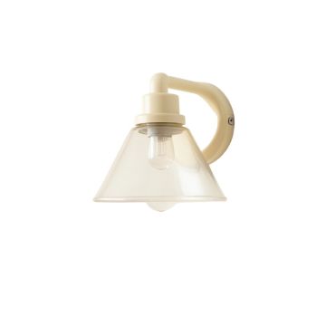 Alder Brook Wall Sconce Mounted On A Plain Wall - Ivory