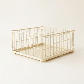 Dune Brook Empty Furniture-Style Pet Crate - Ivory (synthetic illustration; no displayed measurements)