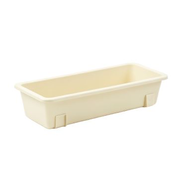 Olive Branch Empty Railing Planter With Integral Brackets - Ivory