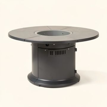 Caden Stainless Steel Propane/Natural Gas Fire Pit Table (synthetic illustration; no displayed measurements)