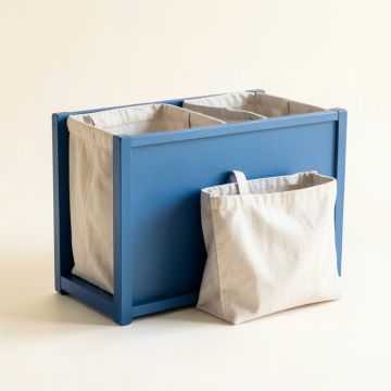 Dune Brook Laundry Sorting Station With Plain Removable Bags - Blue (synthetic illustration; no displayed measurements)