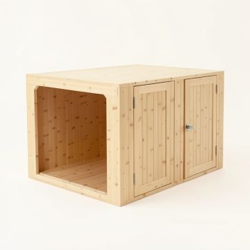 Alder Edge Empty Furniture-Style Litter Enclosure - Beige (synthetic illustration; no displayed measurements)