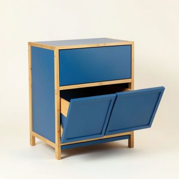 Flint Canyon Freestanding Pull-Out Hamper Cabinet - Blue (synthetic illustration; no displayed measurements)