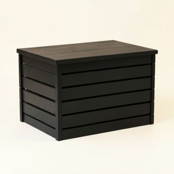 Laurel Canyon Closed Outdoor Storage Box - Black (synthetic illustration; no displayed measurements)