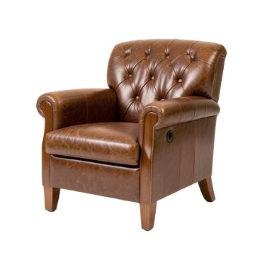 Jepsen 37 '' Wide Tufted Top Grain Leather Club Chair