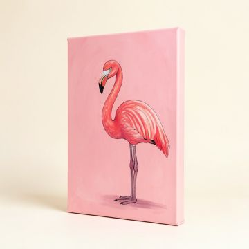 Flamingos Painting On Wrapped Canvas (synthetic illustration; no displayed measurements)