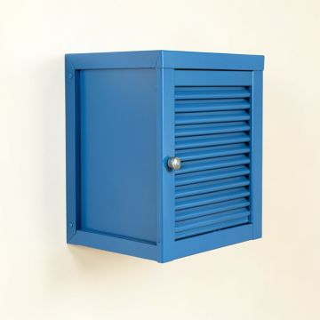 Laurel Bridge Wall-Mounted Entry Cabinet - Blue (synthetic illustration; no displayed measurements)
