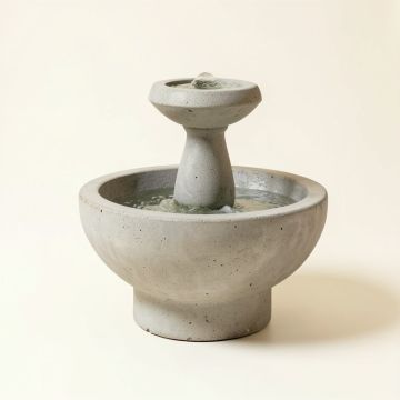 M Weave Concrete Fountain (synthetic illustration; no displayed measurements)