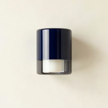 Cedar Crest Wall Sconce Mounted On A Plain Wall - Navy (synthetic illustration; no displayed measurements)
