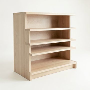 Ash Edge Desktop Shelving Unit - Beige (synthetic illustration; no displayed measurements)