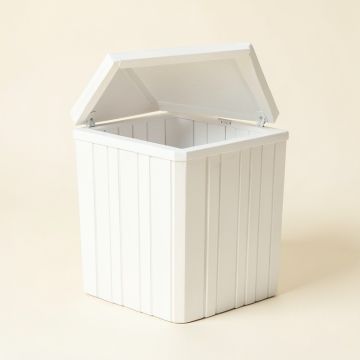 Maple Brook Closed Garden Compost Bin - White (synthetic illustration; no displayed measurements)