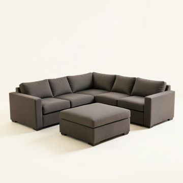 Samual 123.5 '' Wide Reversible Modular Corner Sectional With Ottoman (synthetic illustration; no displayed measurements)