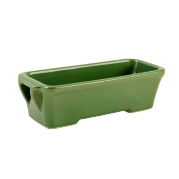 Heath Branch Empty Railing Planter With Integral Brackets - Green