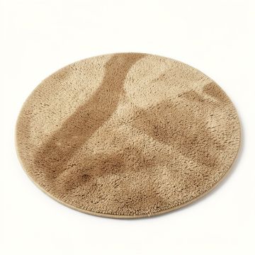 Round Olmead Owl Shag Tan Area Rug (synthetic illustration; no displayed measurements)