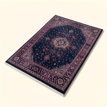 Hillsby Oriental Dark Blue/Purple Area Rug (synthetic illustration; no displayed measurements)